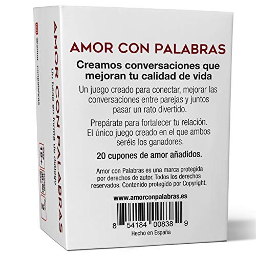 AMOR CON PALABRAS - Parejas | Juegos de Mesa para Dos Personas Que fortalecen Las relaciones convirtiéndolos en inmejorables Regalos para Parejas