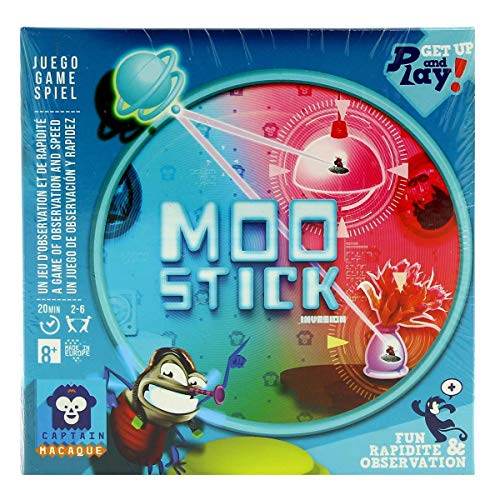 Asmodee- Moo Stick - español - Frances, Color (Captain Macaque MOO01ML)