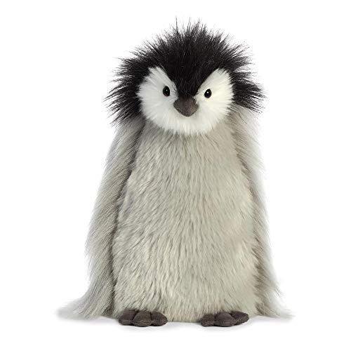 Aurora Luxe Boutique, Milly The Baby Emperor pingüino, 03510, Juguete Suave, Gris, 11 Pulgadas, Blanco y Negro, Idea de Regalo