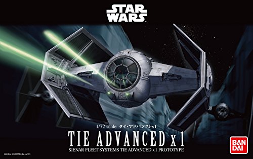 Bandai Star Wars 1/72 Tie Advanced Starfighter X1 Japón original