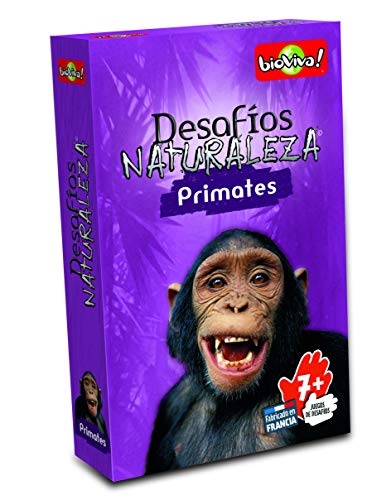 Bioviva- Juego de cartas Desafíos Naturaleza Primates (Asmodee 309) , color/modelo surtido