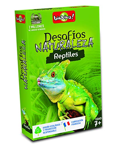 Bioviva- Juego de cartas Desafíos Naturaleza Reptiles (Asmodee 308) , color/modelo surtido
