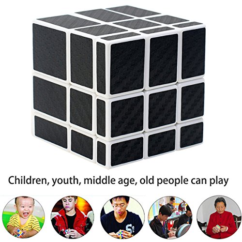 Coolzon Espejo Puzzle Cube Cubo Magico con Pegatina de Fibra de Carbono Velocidad