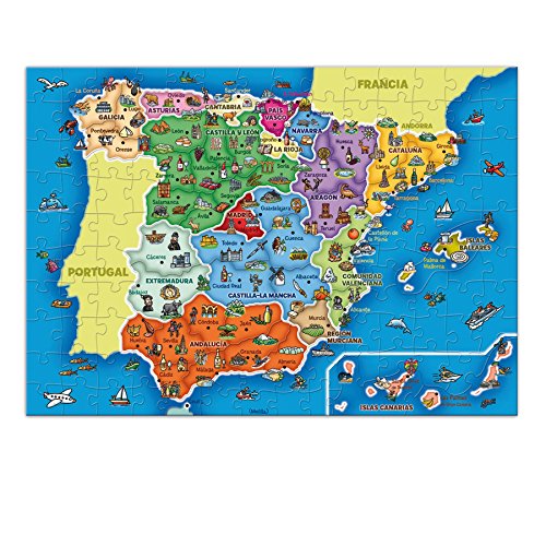 Diset- Puzzle Provincias-Autonomías137p Juguete educativos Provincias De España, Multicolor (68942)