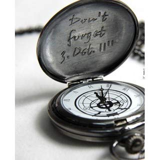 Fullmetal Alchemist Edward Elric reloj de bolsillo gris oscuro