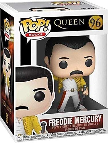 Funko- Pop Vinyl: Rocks: Queen: Freddie Mercury (Wembley 1986) Figura Coleccionable, Multicolor, Talla única (33732)