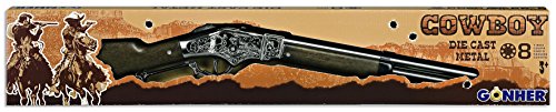 Gonher - Rifle Cowboy con 8 Disparos, Color Metal (99/0)