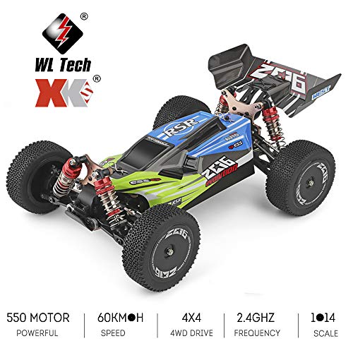 Goolsky Wltoys XKS 144001 RC Coche 60km / h Alta Velocidad 1/14 2.4GHz RC Buggy 4WD Racing Off-Road Drift Coche RTR (Verde)