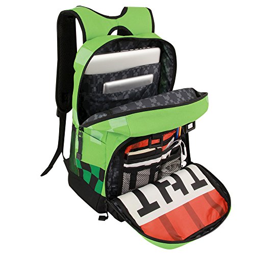 Jinx Minecraft Backpack Equipaje Infantil 44 Centimeters Verde (Green)