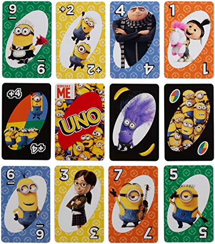 Juegos Mattel- Minions Disney Juego UNO Cartas MI Villano Favorito, Multicolor (FDV57)