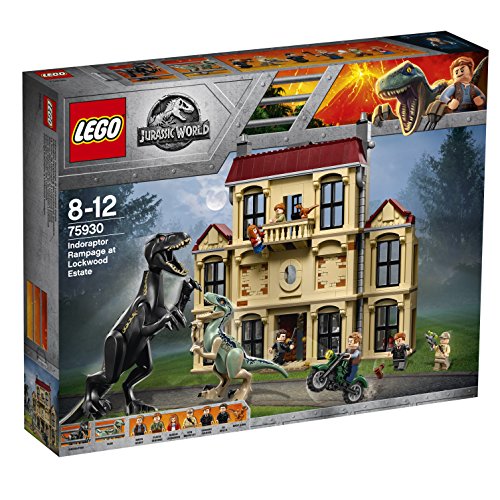 LEGO 75930 Jurassic World - Caos del Indorraptor en la Mansión Lockwood, Set de Construcción con Dinosaurios de Juguete