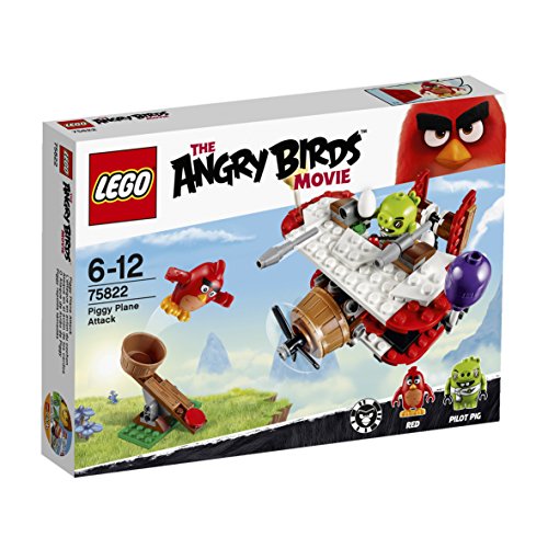 LEGO Angry Birds- Ataque en el avión de los Cerdos, Juego de construccion (75822)