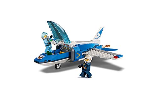 LEGO City - Police Policía Aérea: Arresto del Ladrón Paracaidista, Set de Aventuras para Construcción con Paracaídas, Avión y Moto de Juguete (60208)