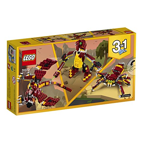 LEGO Creator - Criaturas Míticas, Juguete de Construcción 3 en 1 de Dragón y Otros Animales de Juguete para Niñas y Niños de 7 a 12 Años (31073)