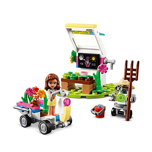 LEGO Friends - Huerto de Flores de Olivia, Juguete de muñecas para niñas y niños de 6 años o más, incluye Kart de juguete y muñeca de Olivia y Zobo el robot (41425)