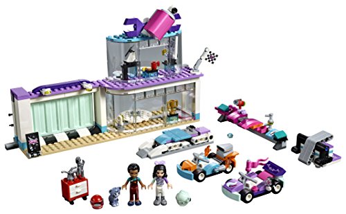 LEGO Friends - Taller de Tuneo Creativo, Juguete con Mini Muñecas y Karts para Imaginar y Recrear Divertidas Carreras de Coches, para Niñas y Niños de 6 a 12 Años (41351)