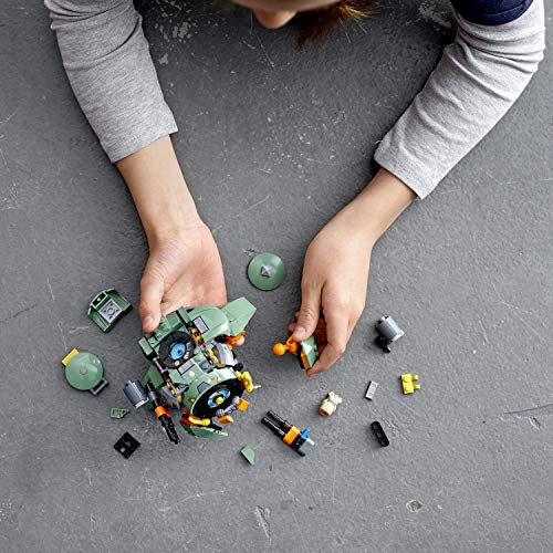 LEGO Overwatch - Wrecking Ball, Juguete de Construcción Inspirado en el Videojuego, Robot de Juguete para Recrear Aventuras, Incluye Minifigura de Hammond (75976)