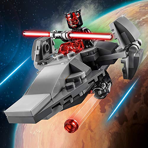 LEGO Star Wars - Microfighter: Infiltrador Sith, juguete divertido de construcción de nave de La Guerra de las Galaxias con Darth Maul (75224)