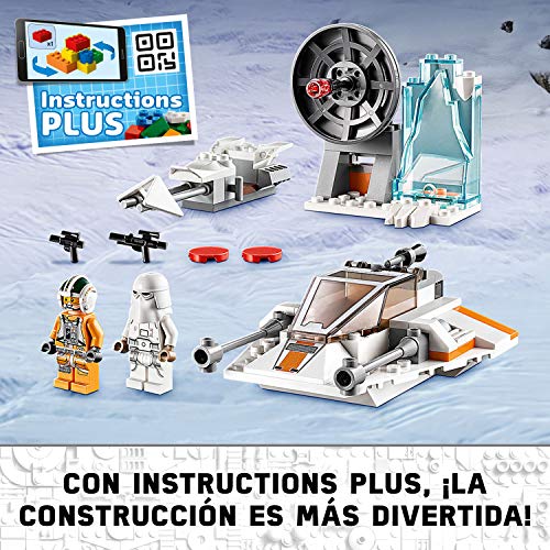 LEGO Star Wars - Speeder de Nieve, Juguete de Construcción Basado en la Guerra de las Galaxias, con Moto Speeder y una Estación de Defensa de la Base Eco, a Partir de 4 Años (75268)
