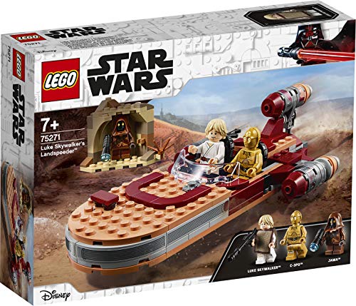 LEGO Star Wars - Speeder Terrestre de Luke Skywalker, Juguete de Construcción de la Película Guerra de las Galaxias, Incluye Minifiguras de Luke y C-3PO (75271)
