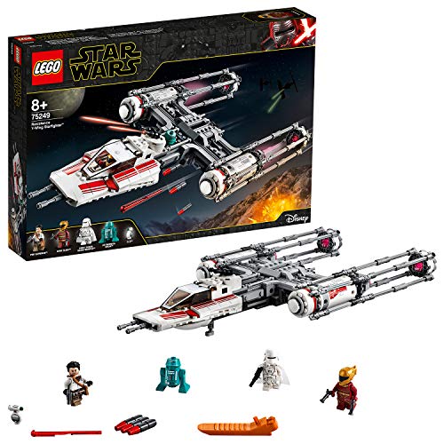 LEGO Star Wars TM - Caza Estelar Ala-Y de la Resistencia, Juguete de Construcción de Nave Espacial de la Guerra de las Galaxias Episodio IX: El Ascenso de Skywalker, A partir de 8 años (75249)