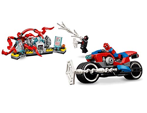 LEGO Super Heroes Rescate en Moto de Spider-Man, juguete de construcción de las aventuras del Hombre Araña, incluye un Cañón Arácnido (76113)