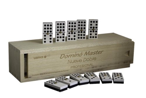 Loffer - Dominó Profesional Master 9 Doble, Caja de Madera (Domarch A354M)