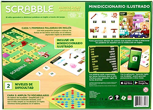 Mattel Games Scrabble Aprende inglés, juegos de mesa (Mattel GGB31)
