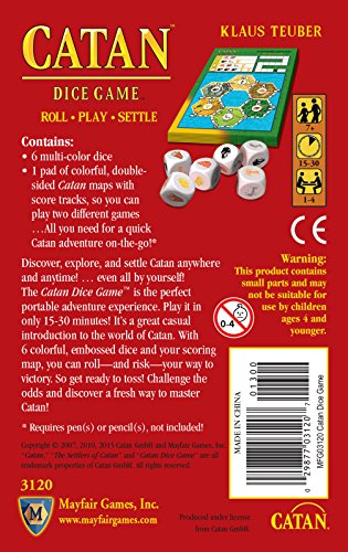 Mayfair Games mfg03120 – Tabla de Juegos, Catan Dice Clamshell Edition