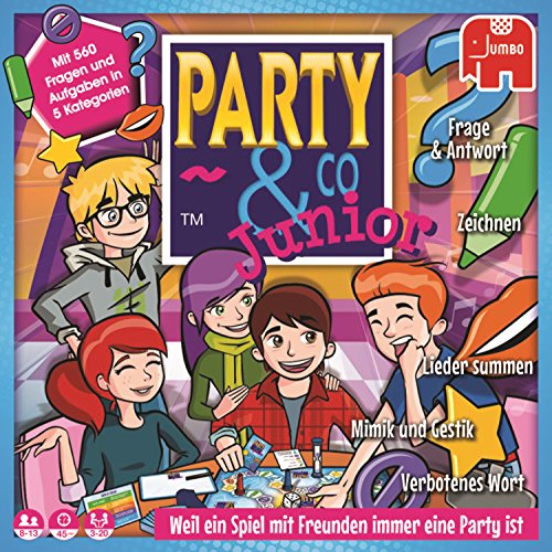 Party & Co. Junior Niños y adultos Juego de mesa de carreras - Juego de tablero (Juego de mesa de carreras, Niños y adultos, 45 min, Niño/niña, 8 año(s), 13 año(s)). Versión alemana