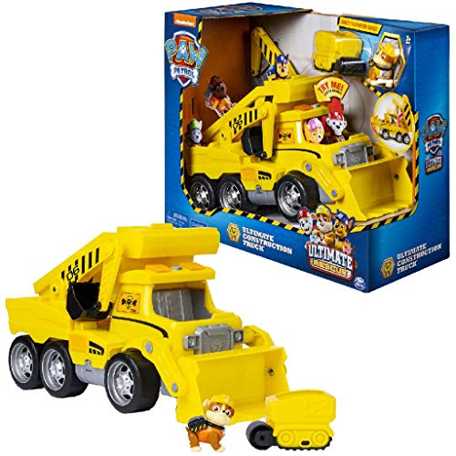PAW PATROL Ultimate Construction Rescue-Camión de construcción, color amarillo (Spin Master 6046466) , color/modelo surtido