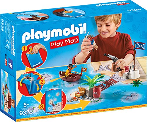 PLAYMOBIL- Play Map Piratas del Caribe Juguete, Multicolor (geobra Brandstätter 9328)