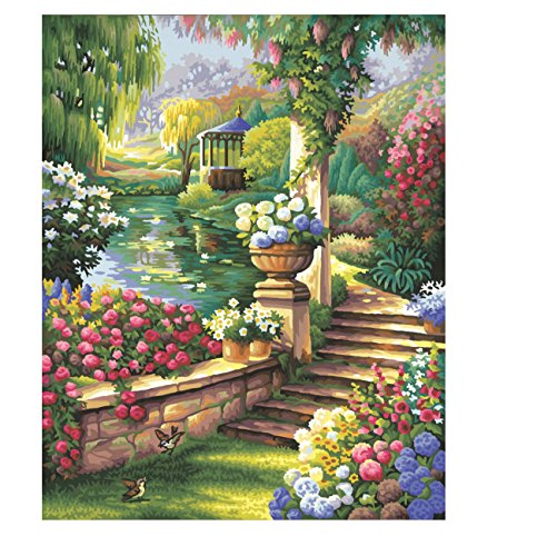 Schipper 9130 379 - Pintura por números (40 x 45 cm), diseño de jardín