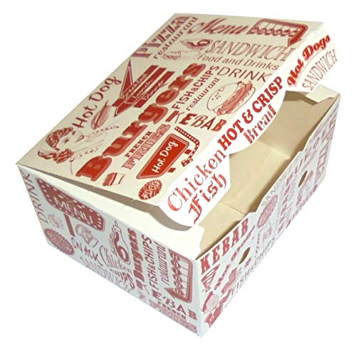 Sobre de cartón para alimentos fritos o sándwiches, abbinable a el Freebox - Caja de cartón de 500 piezas