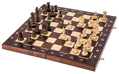 Square - Juego SENADOR 3 en 1 - Ajedrez de Madera - Backgammon - Dama - 42 x 42 cm