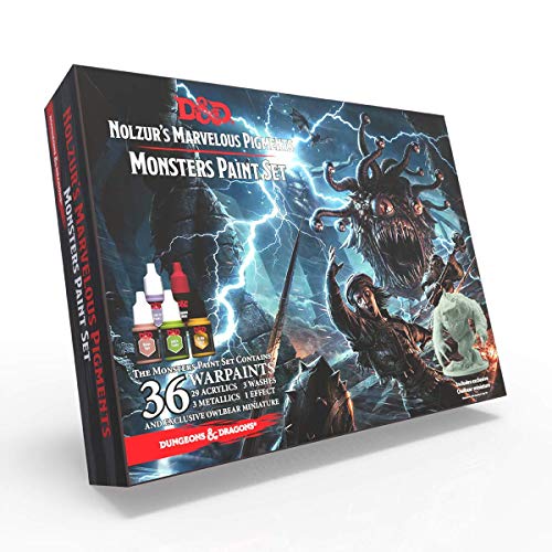 The Army Painter | Dungeons and Dragons Nolzur’s Marvelous Pigments Monsters Paint Set | 36 Acrilic Colours for Miniature Model Painting and Wargames