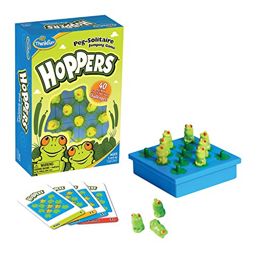Think Fun Hoppers Peg Solitaire Jumping Game