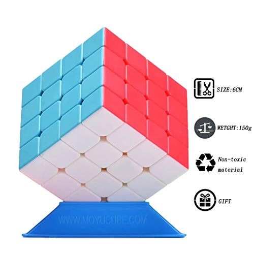 TOYESS Cubo de Velocidad 4x4 Stickerless, Cubo Mágico 4x4x4 Speed Cube Rompecabezas Juguetes para Adulto & Niños