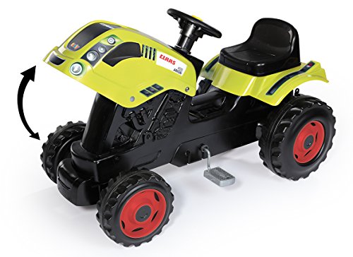 Tractor Claas Farmer XL a pedales con remolque (Smoby 710114)