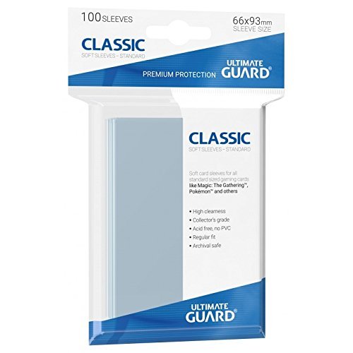 Ultimate Guard UGD10001 Funda para tarjeta, Transparente, 66 x 93 mm, Paquete de 100