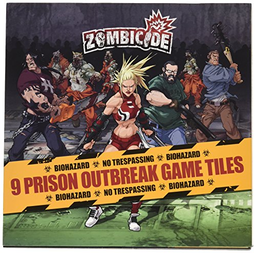 Zombicide: 9 Prison Outbreak Game Tiles - Juego de Mesa (CoolMiniOrNotInc. GUG0021) (versión en inglés)