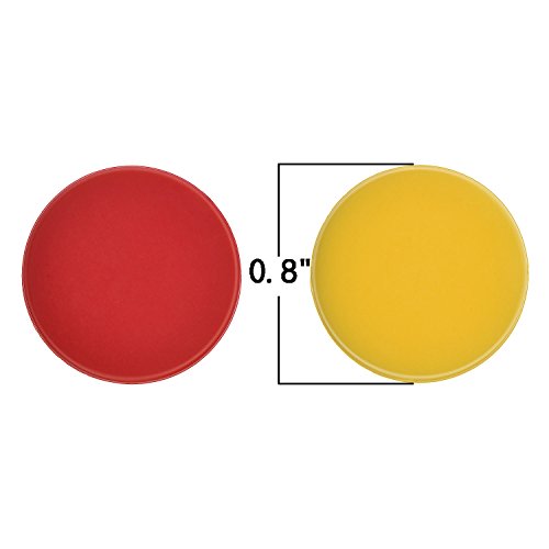200 Piezas de Contador Colorido Marcador de Plástico Chips Bingo con Bolsa de Almacenaje para Matemáticas o Juegos (Rojo Amarillo)