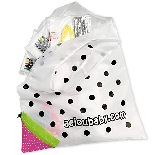 aeioubaby.com 25 Mochilas para Colorear + 1 Bolsa Reutilizable | 25 Bolsas Individuales con 5 Ceras de Colores y Globo | Regalo niños Fiestas y cumpleaños