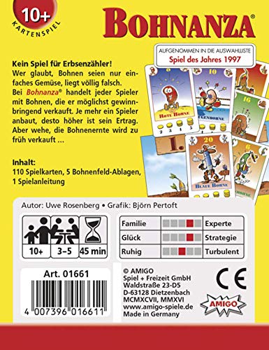 Amigo 01661 Bohnanza, Juego de mesa (en idioma alemán) , Modelos/colores Surtidos, 1 Unidad