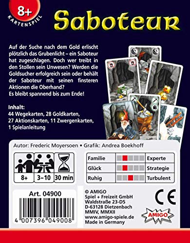 Amigo Spiele - Saboteur, Juego de Mesa (4900) [versión en alemán]