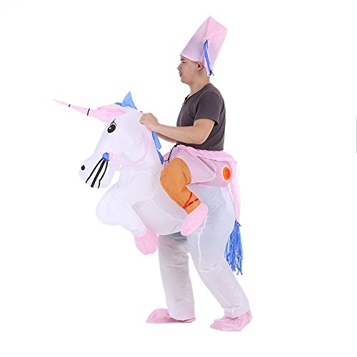 Anself - Disfraces Inflable De Unicornio Traje De Cosplay Fiesta,para Adulto 1.6m-1.8m