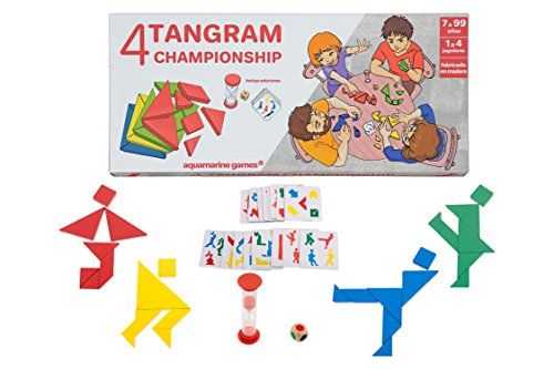 Aquamarine Games- 4 Tangram Championship, Multicolor (CP039)