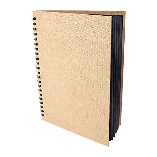Artway Enviro - Cuaderno de cartulinas negras - 100% reciclado - 270 gsm - 30 hojas - Retrato A4