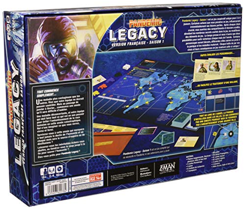 Asmodee Pandemic-Legacy Azul, pan07blu, Juegos de Mesa