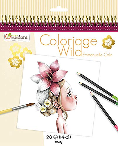 Avenue Mandarine - Cuaderno de colorear Wild by Emmanuelle Colin (Edición colector) (GY065O)